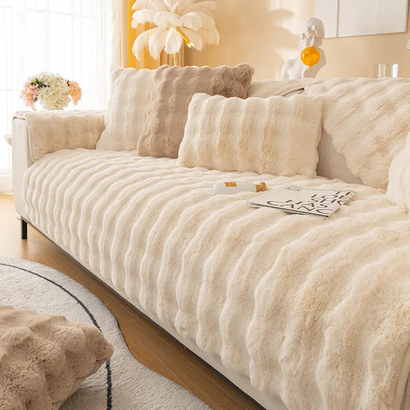 CozyHaven Premium Rabbit Touch Universal Sofa Slipcover
