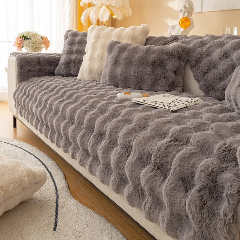 CozyHaven Premium Rabbit Touch Universal Sofa Slipcover